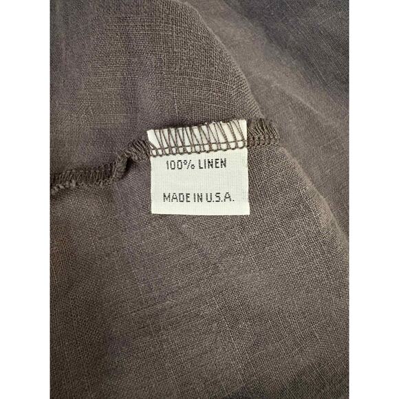 Bryn Walker 100% Linen Button Down Tunic Laggen Look Art to Wear Tan Womens M - Picture 5 of 5